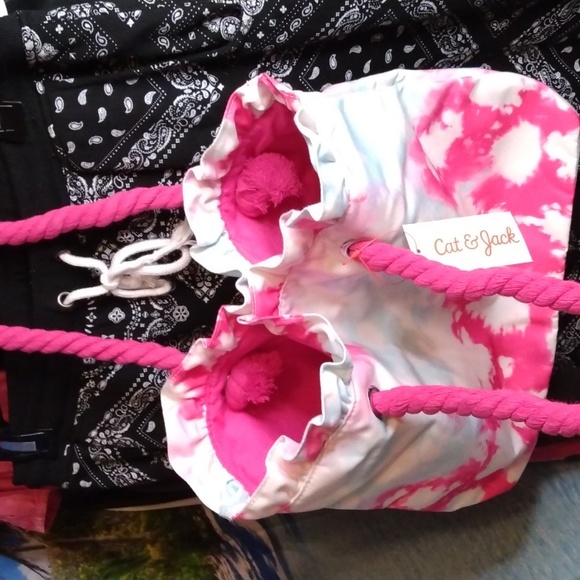 Cat & Jack canvas tie dye tote bag New - Picture 11 of 17